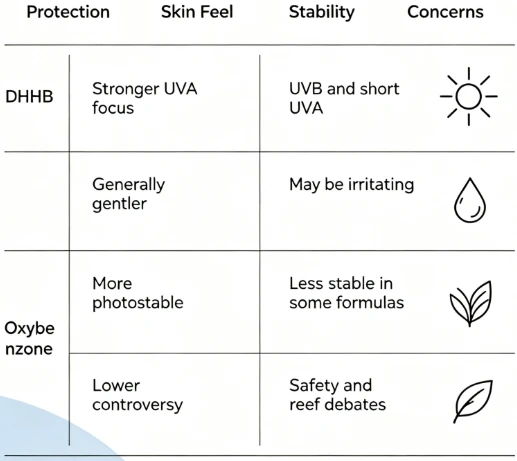 Is DHHB The Same As Oxybenzone? Is DHHB The Same As Oxybenzone?